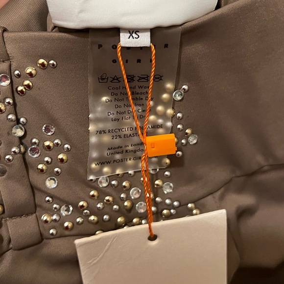 Poster‎ Girl Pants Yazmine Low-Waist Flared Embellished Studded Y2K 90s Trousers - Picture 12 of 13